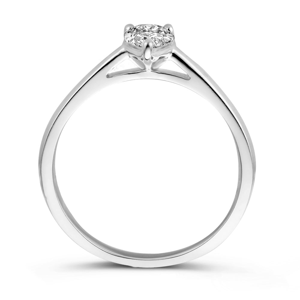 Bague Ava 0,50 crt. or blanc