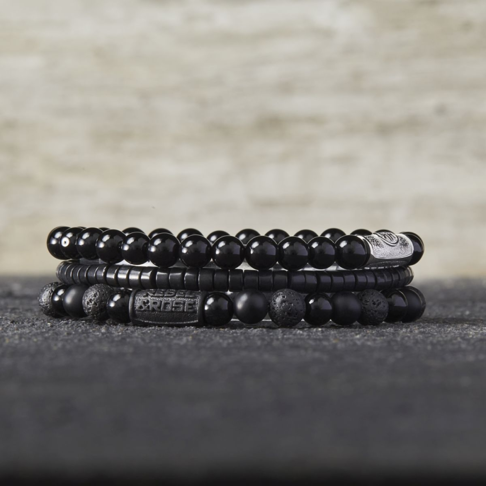 Slices - La Pierre Noire - 4mm - Bracelet pour homme