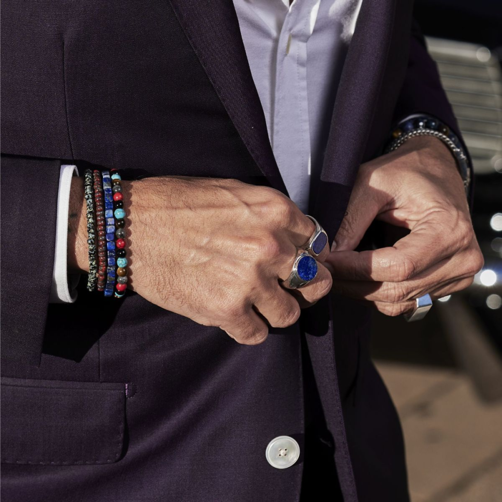 Roll The Dice - Lapis Lazuli - 4mm - Bracelet pour homme
