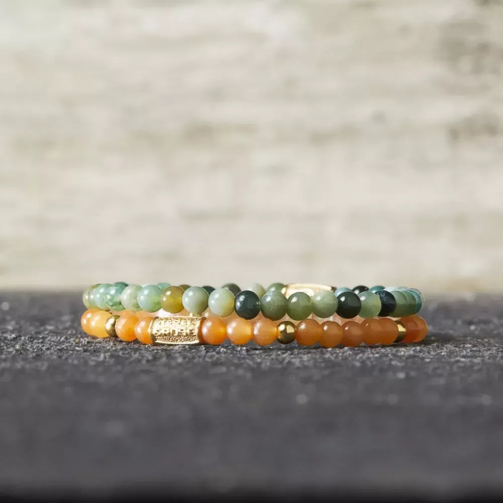 Secret Garden Or Jaune - 4 mm - Bracelet perles pour femme