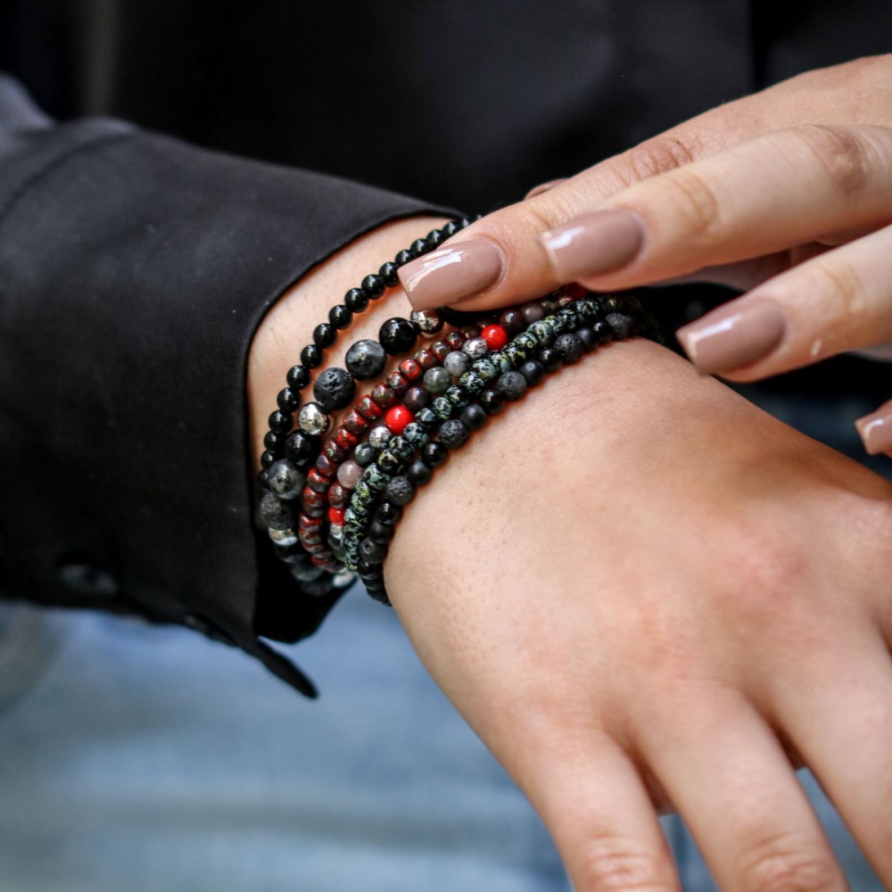 Souhaits d'Hiver Chaleureux - 4mm - Bracelet perles pour femme