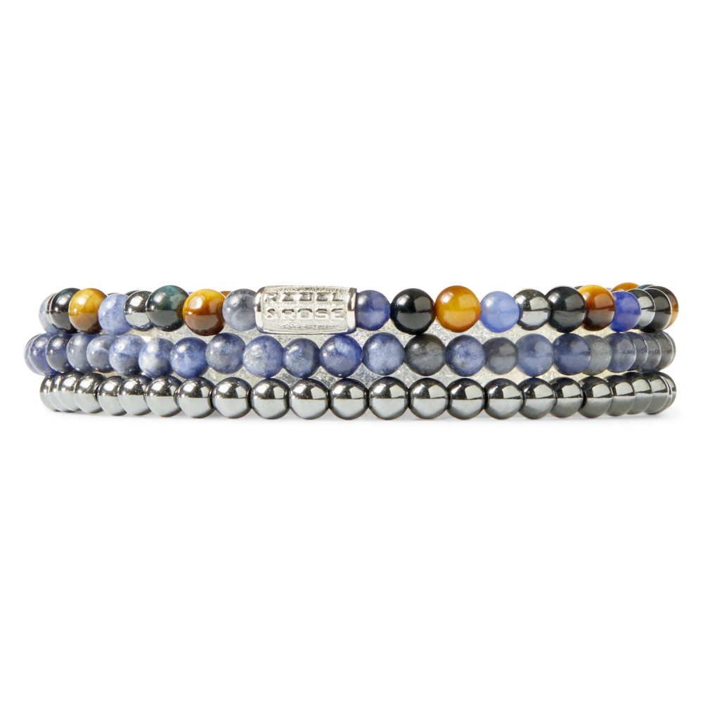 Midnight Blue - 4mm - bracelet de perles