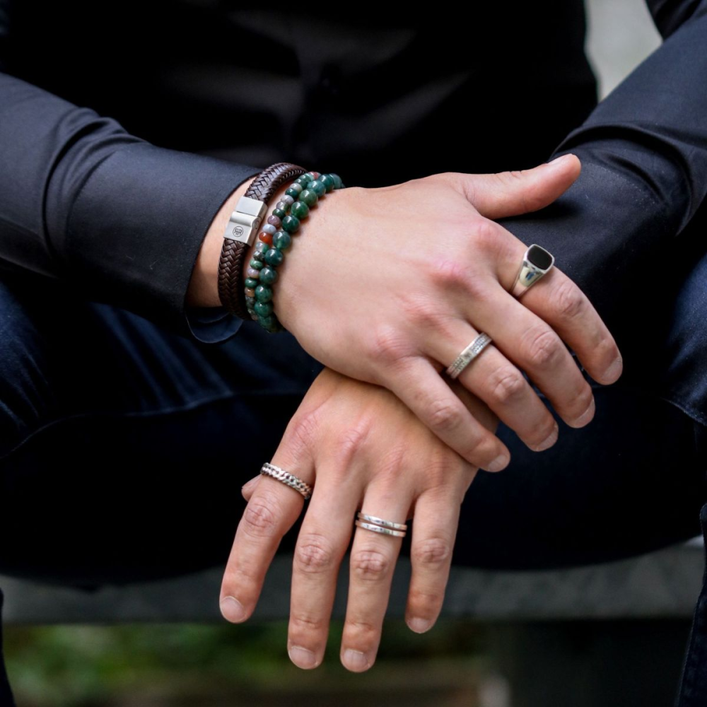 Bracelet pour homme perles rondes Indian Summer - 6mm