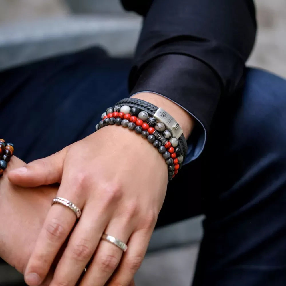 Red Delight Vintage - 6 mm - Bracelet pour homme