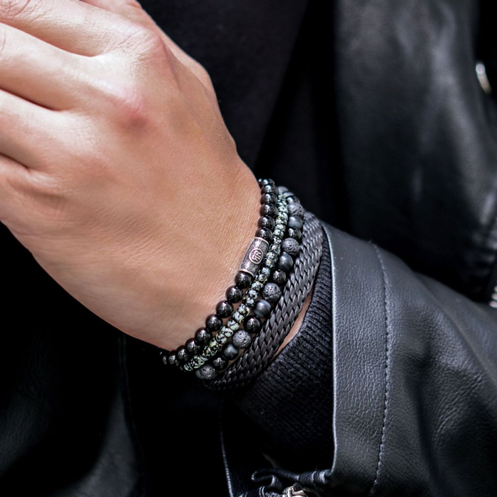 Black Velvet Vintage - 6mm - Bracelet pour homme en perles