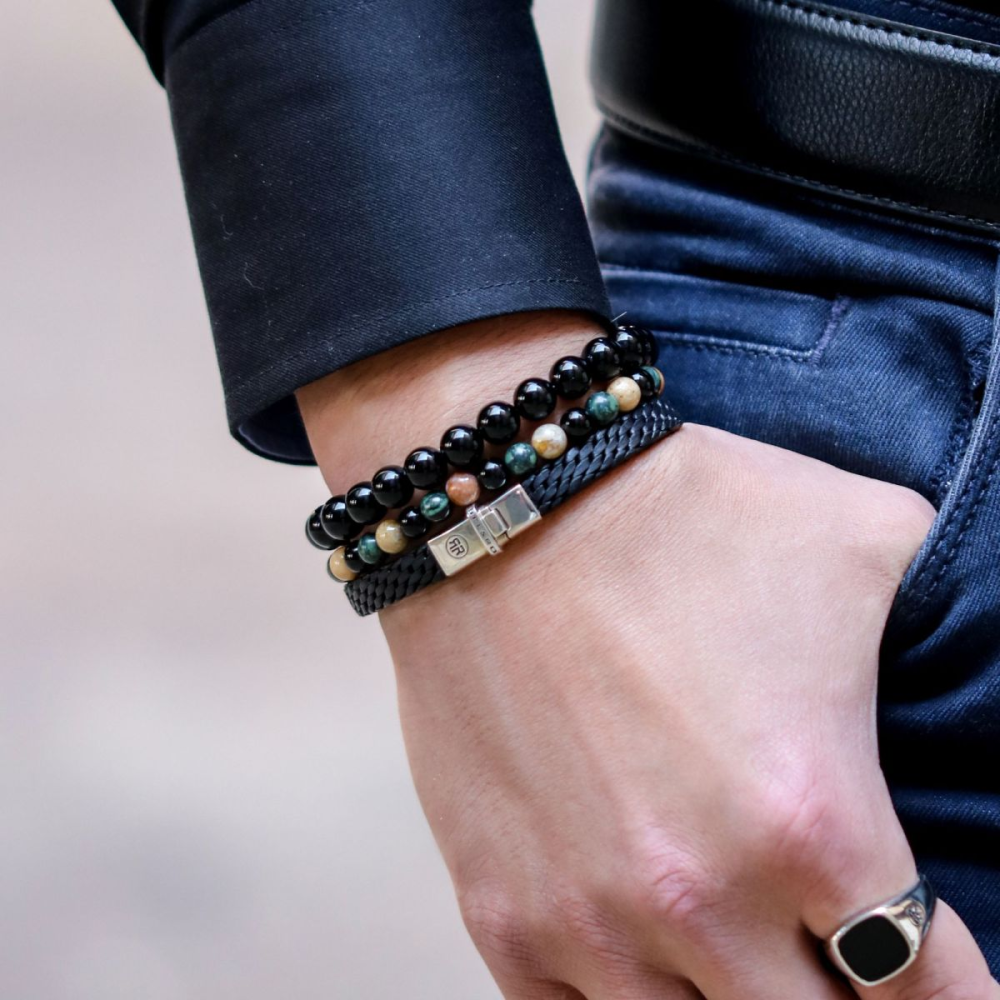 Black Velvet Vintage - 8mm - Bracelet en perles pour homme