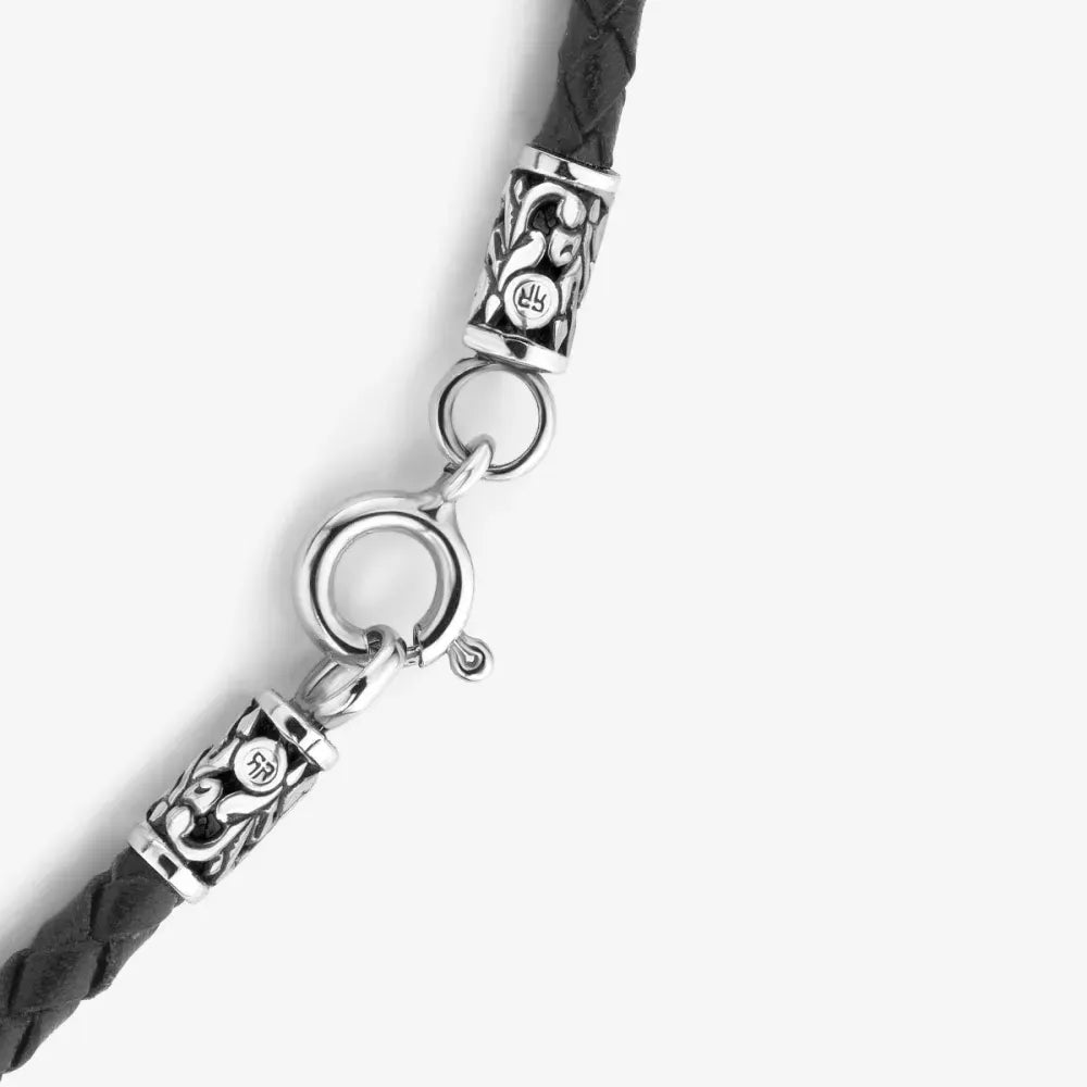 Collier Cuir Noir (55cm)