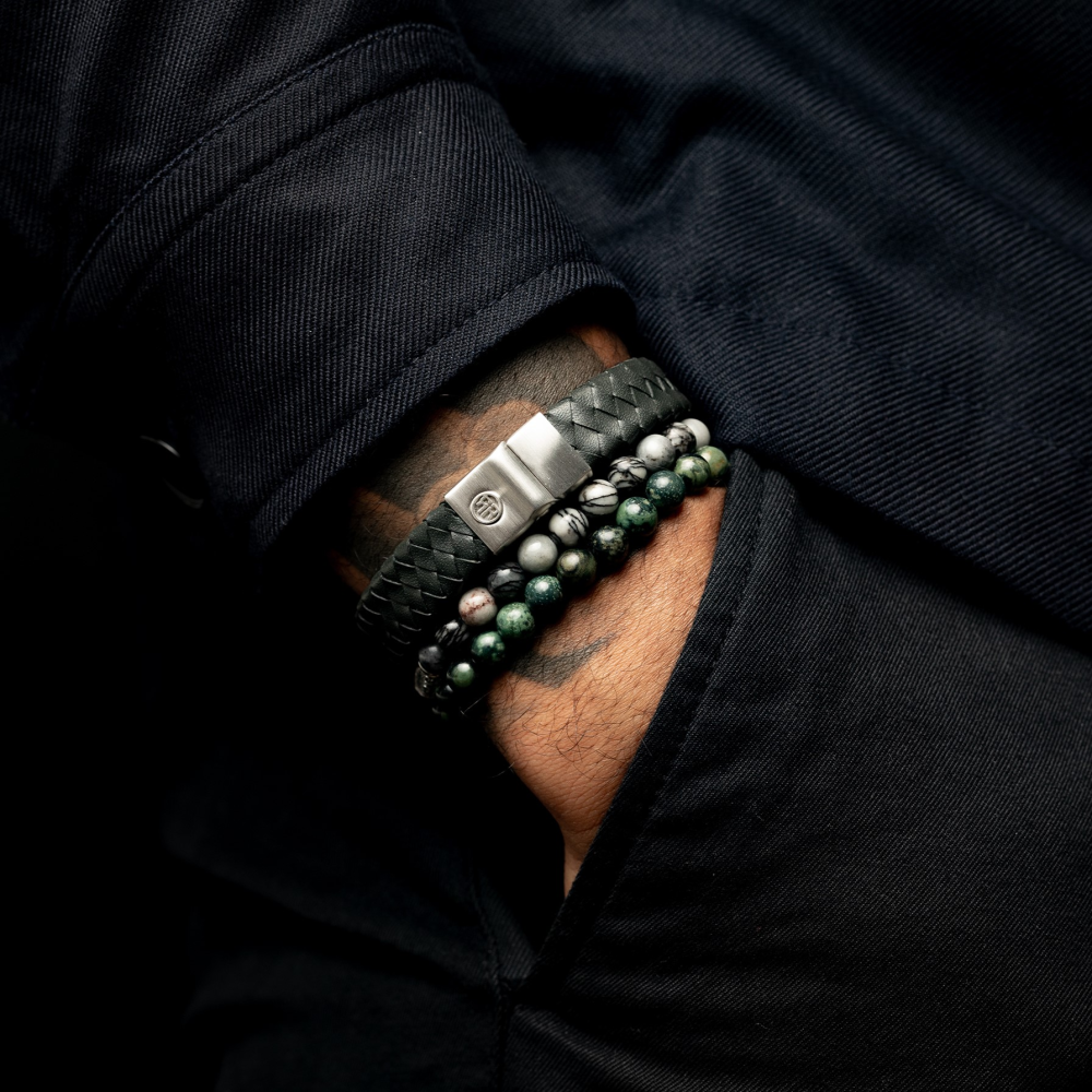 Green Rocks - 6mm - Bracelet pour homme en perles
