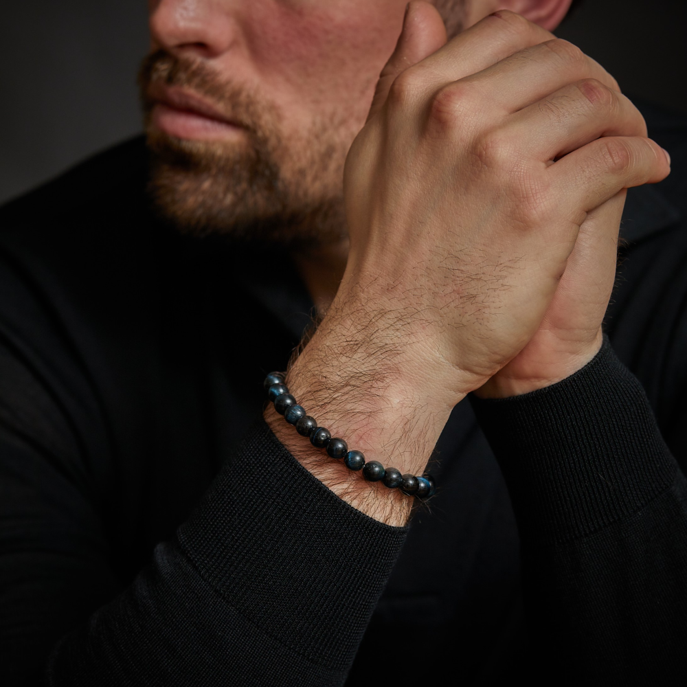Tiger Blues - 8mm - Bracelet pour homme