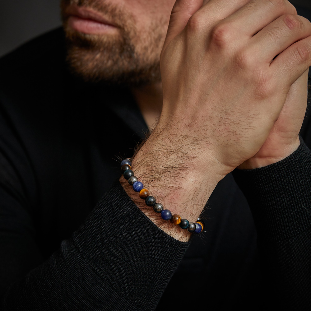 Blue Rain Vintage - 8mm - Bracelet pour homme