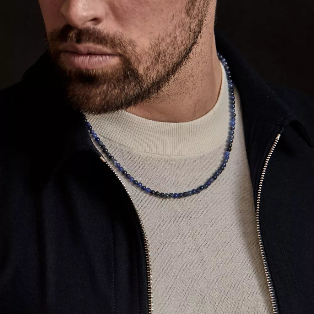 Collier Bleu Nuit - 4mm (55cm)