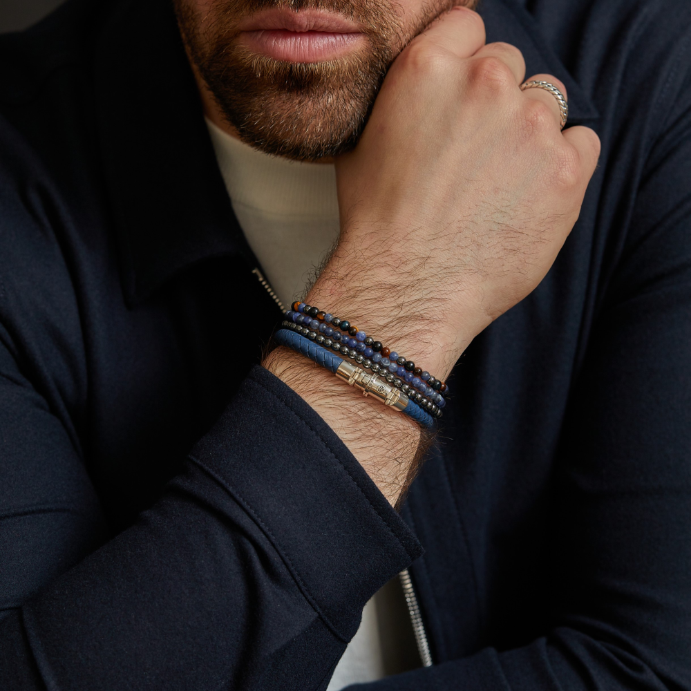 Midnight Blue - 4mm - bracelet de perles