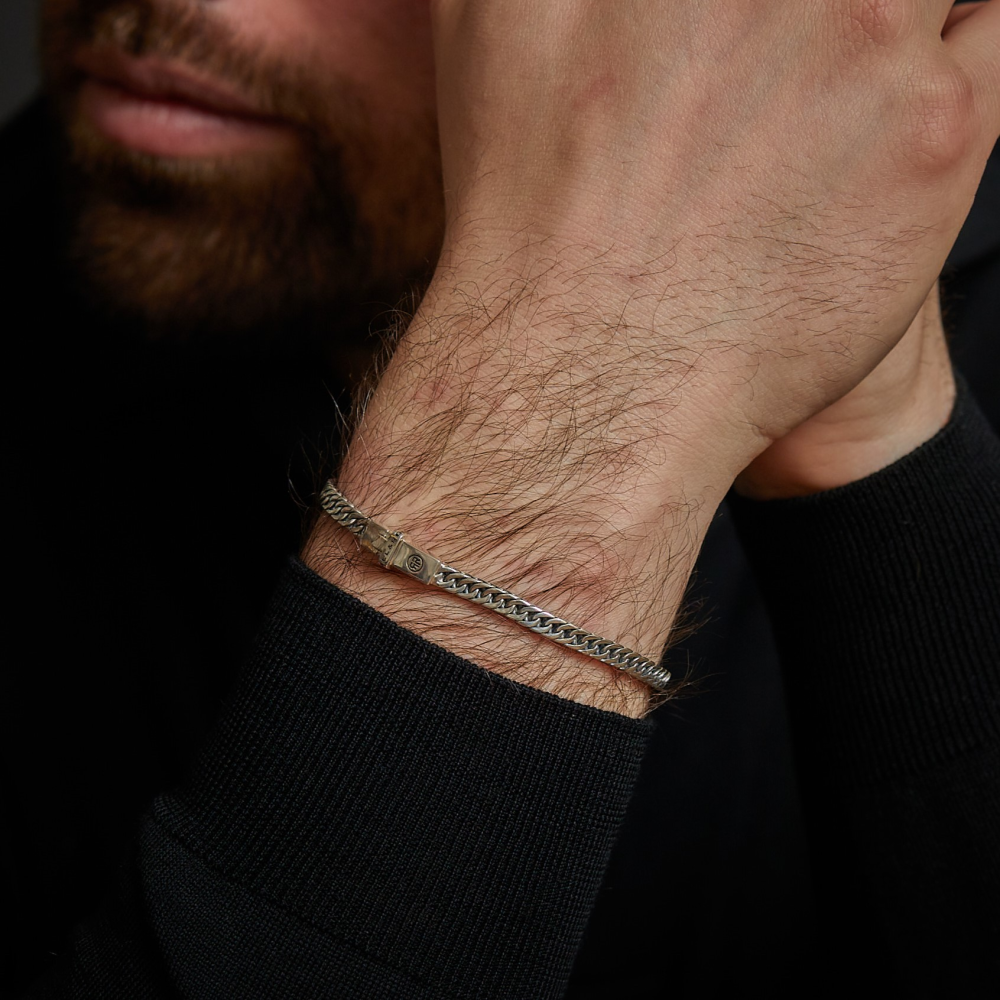 Bracelet pour homme maillon petit 4mm - 14.80 gr. 925