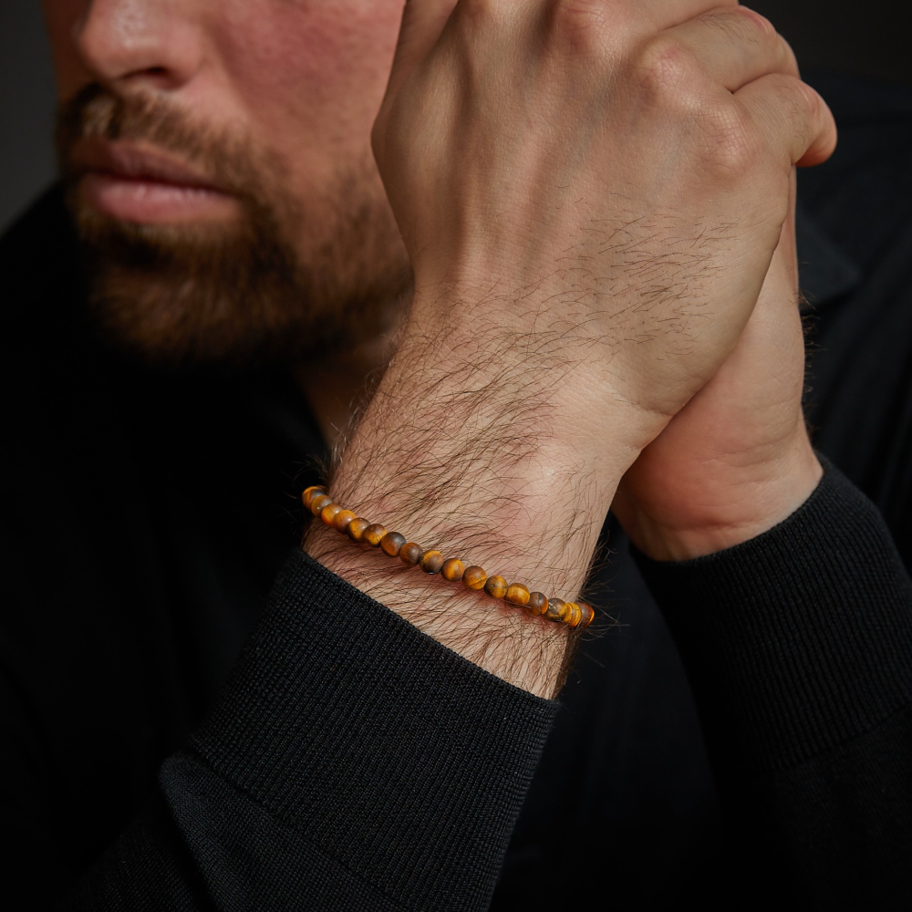 Matt Tiger Lily - 6mm - Bracelet en perles pour homme