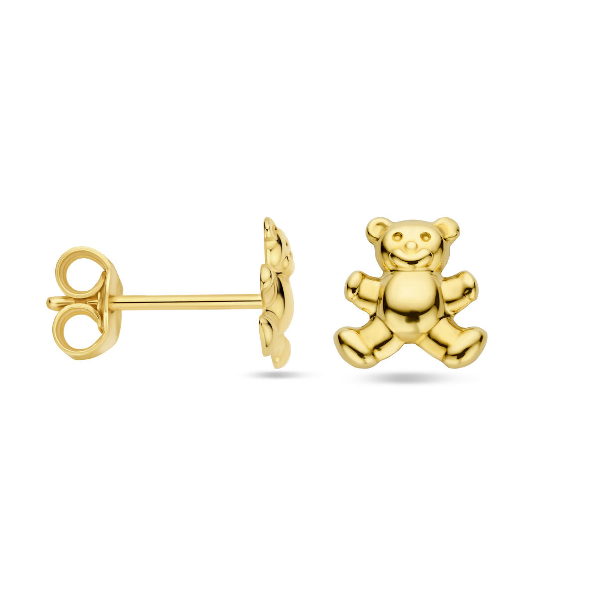 puces d'oreilles ours 6,0 mm or jaune
