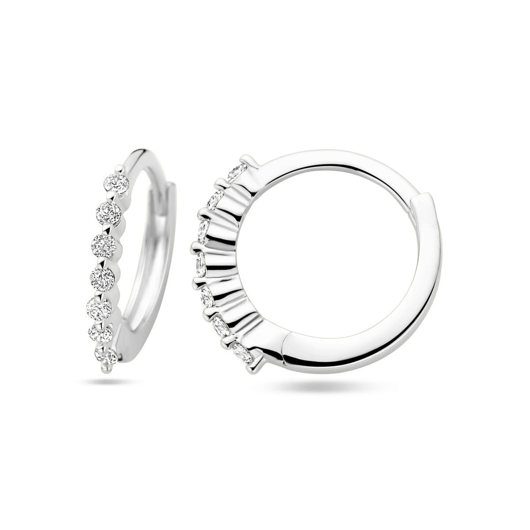 klapoorringen zirkonia zilver gerhodineerd