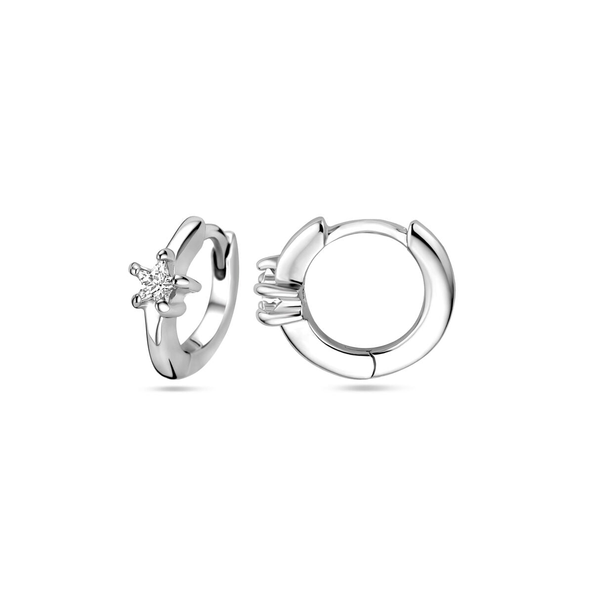 créoles zircone 10,5 mm argent rhodié