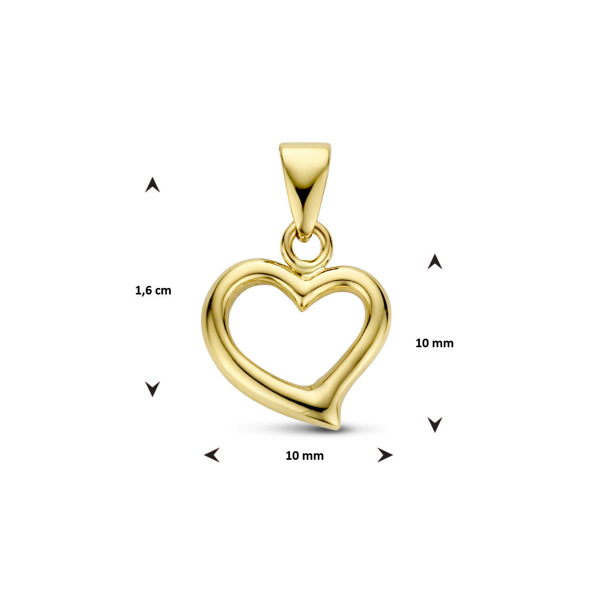pendentif cœur 14K or jaune