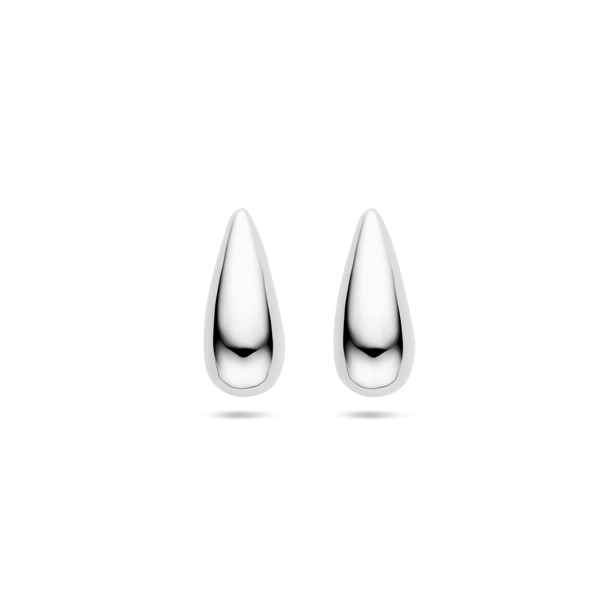Boucles d'oreilles en forme de goutte de 25 mm, en argent rhodié.