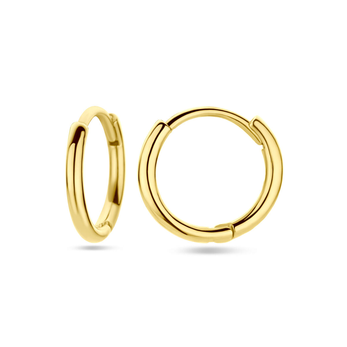 créoles 1,5 mm tube rond or jaune 14K
