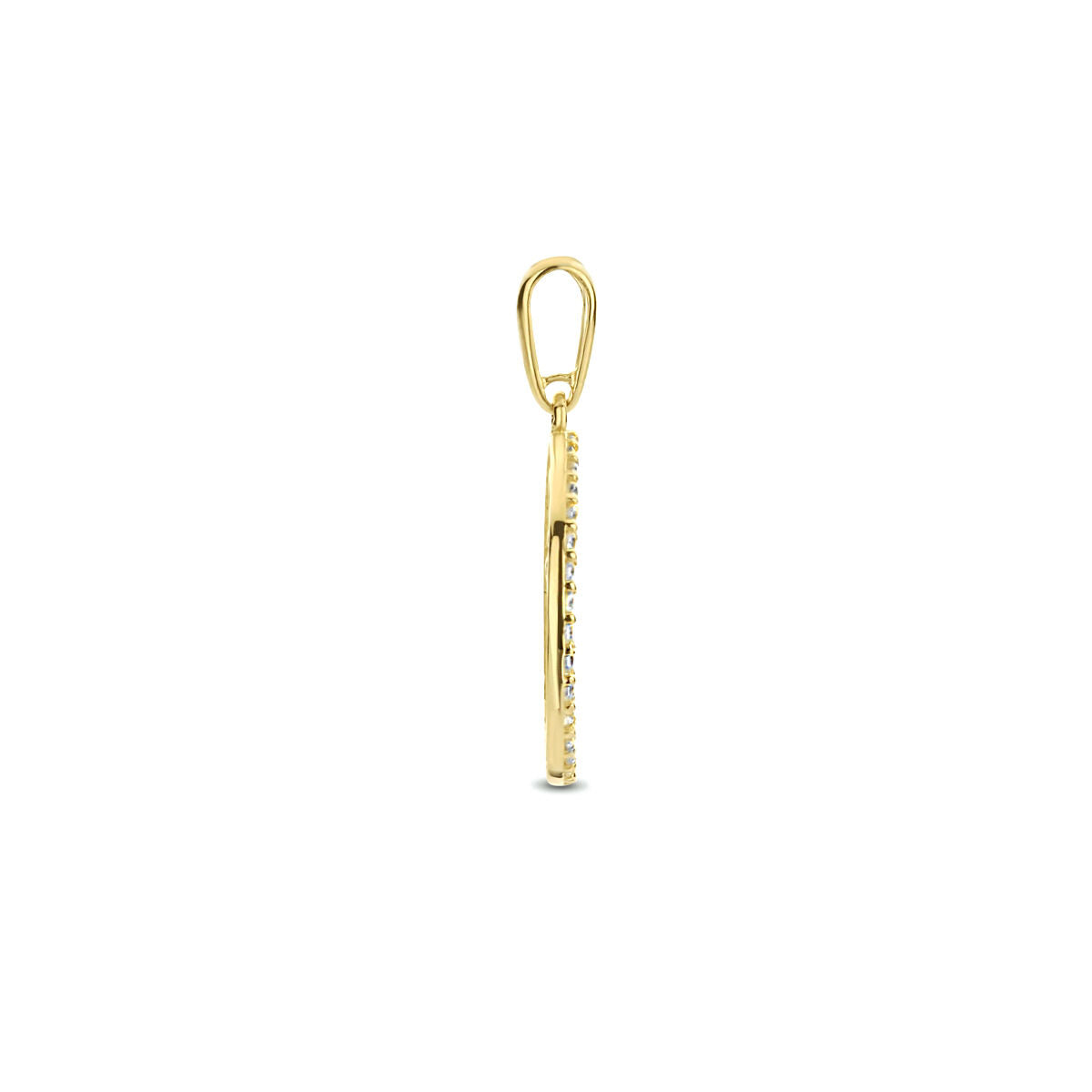 pendentif arbre de vie zircone 14K or jaune