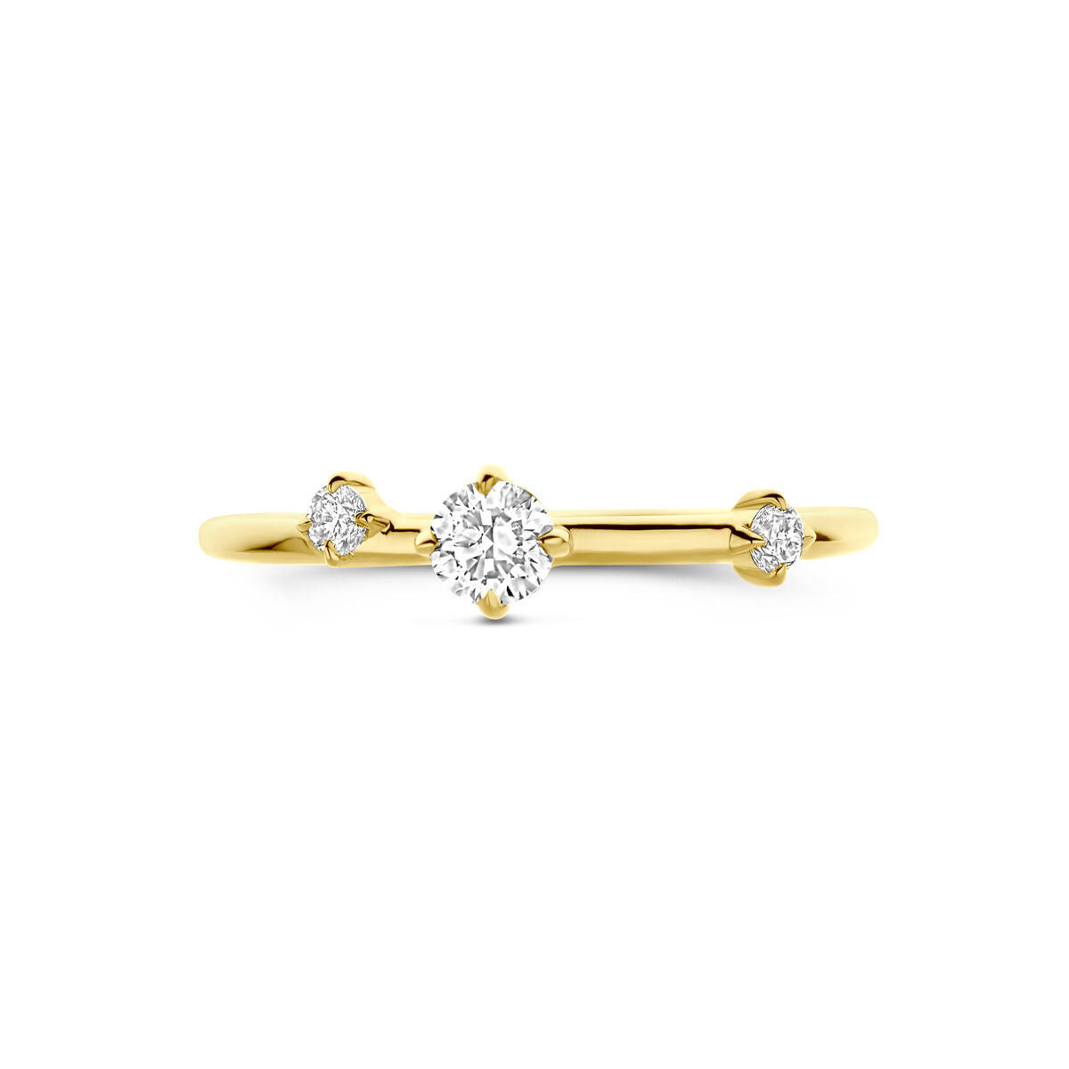 bague diamant lab grown 0.25ct h si or jaune 14K