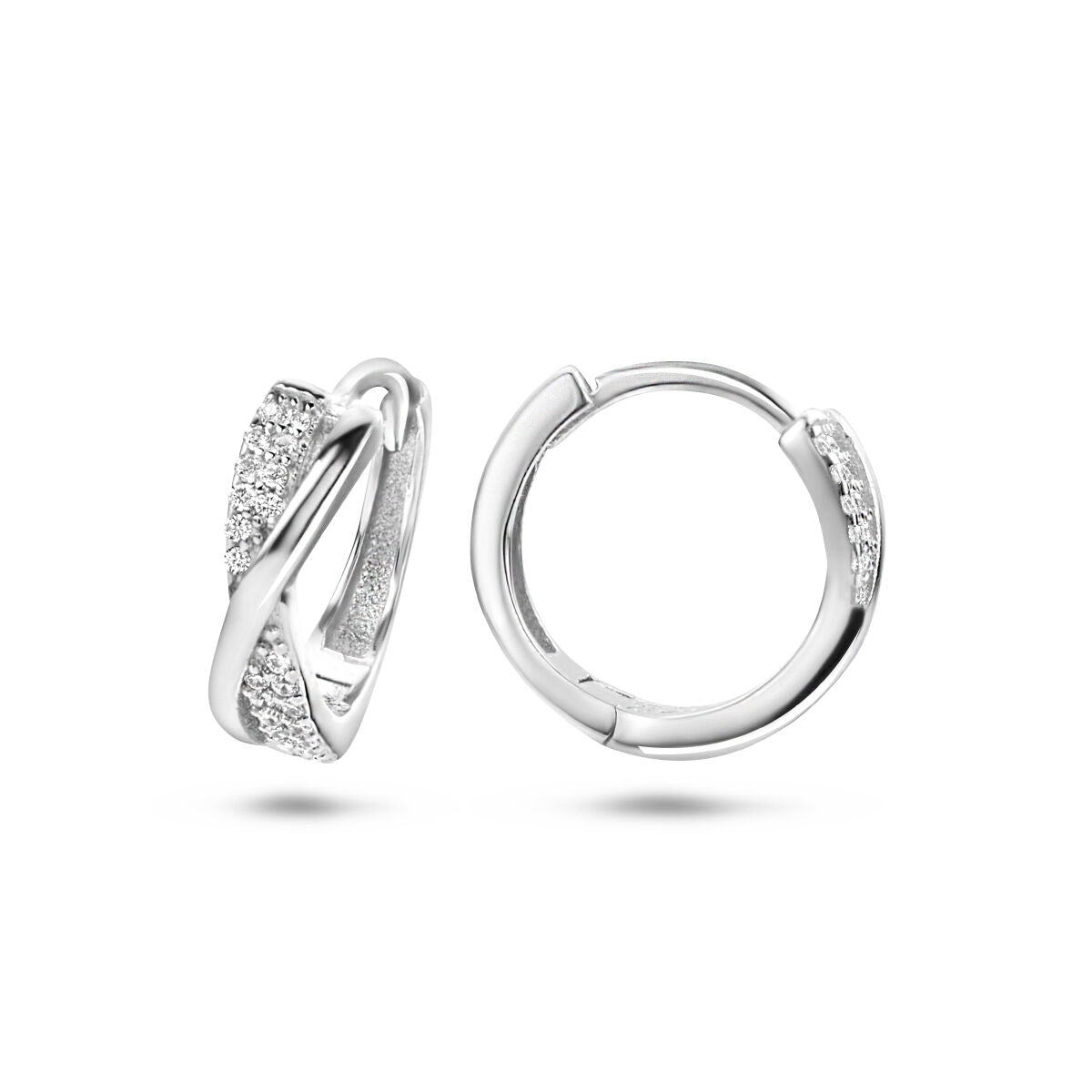 créoles zircone argent rhodié