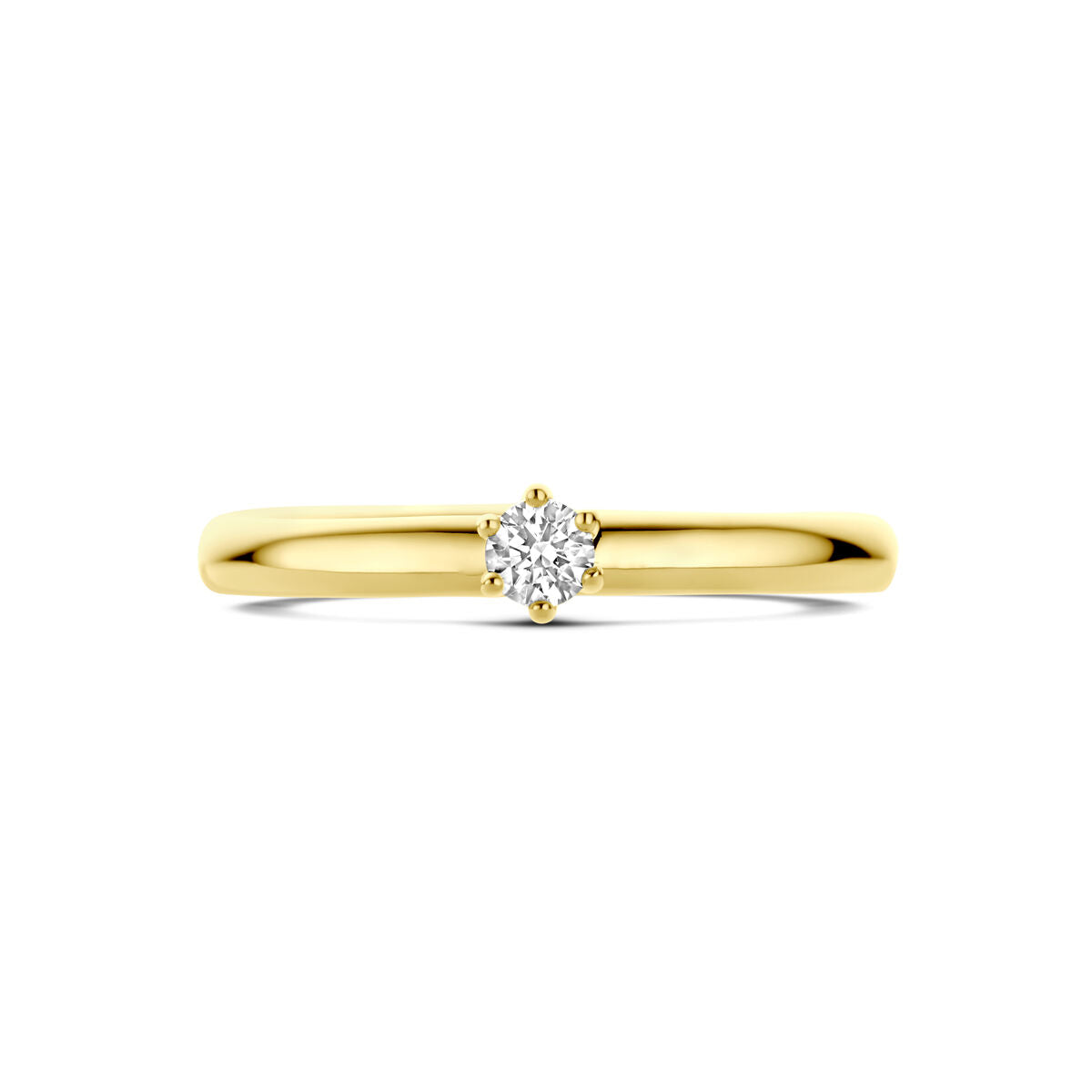 bague de fiançailles diamant 0.10ct h si or jaune 14K