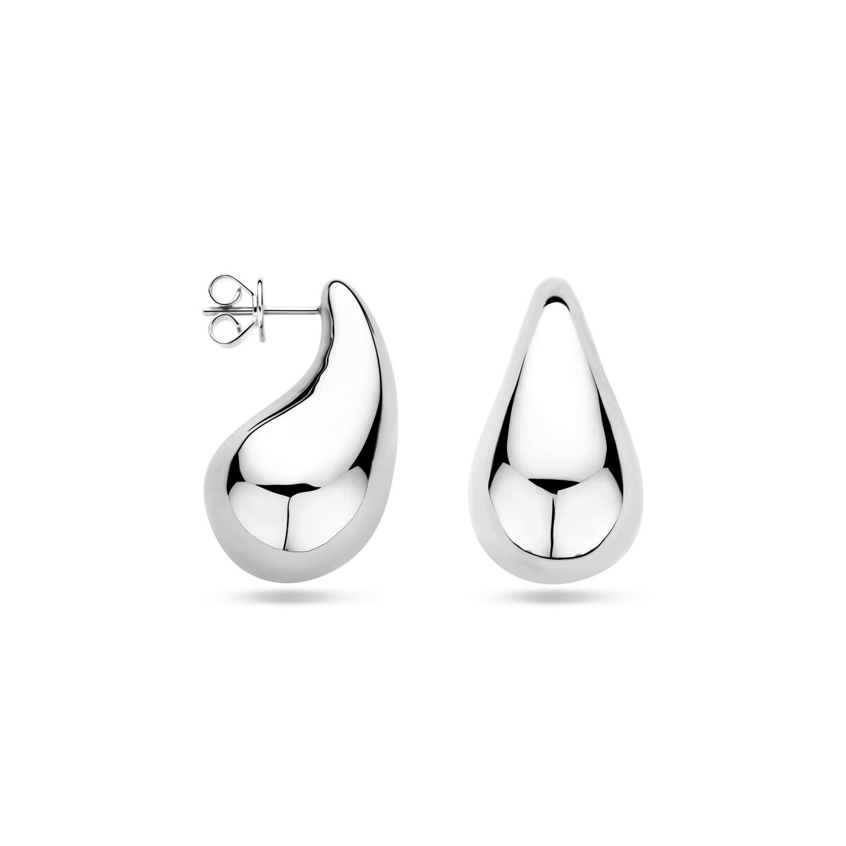 puces d'oreilles goutte 30 mm argent rhodié