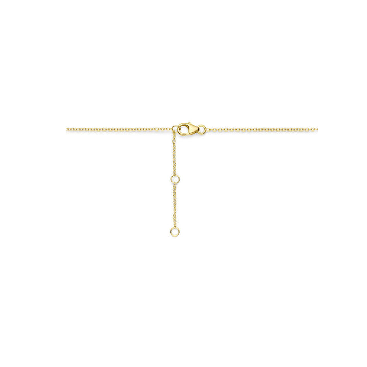 collier hartje 41 - 43 - 45 cm 3 micron zilver verguld (geel)