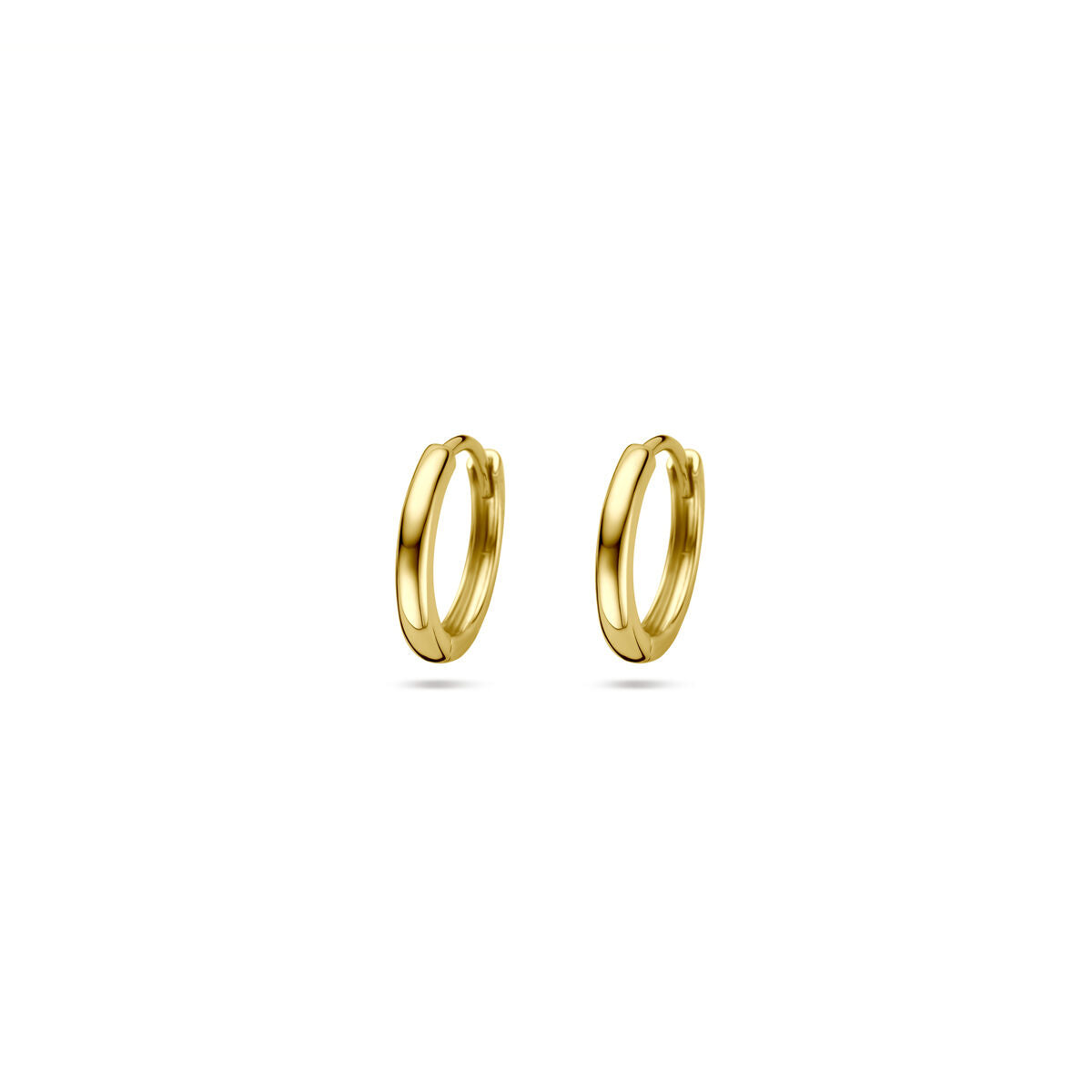 Boucles d'oreilles en or jaune 14 carats avec fermoir à charnière.