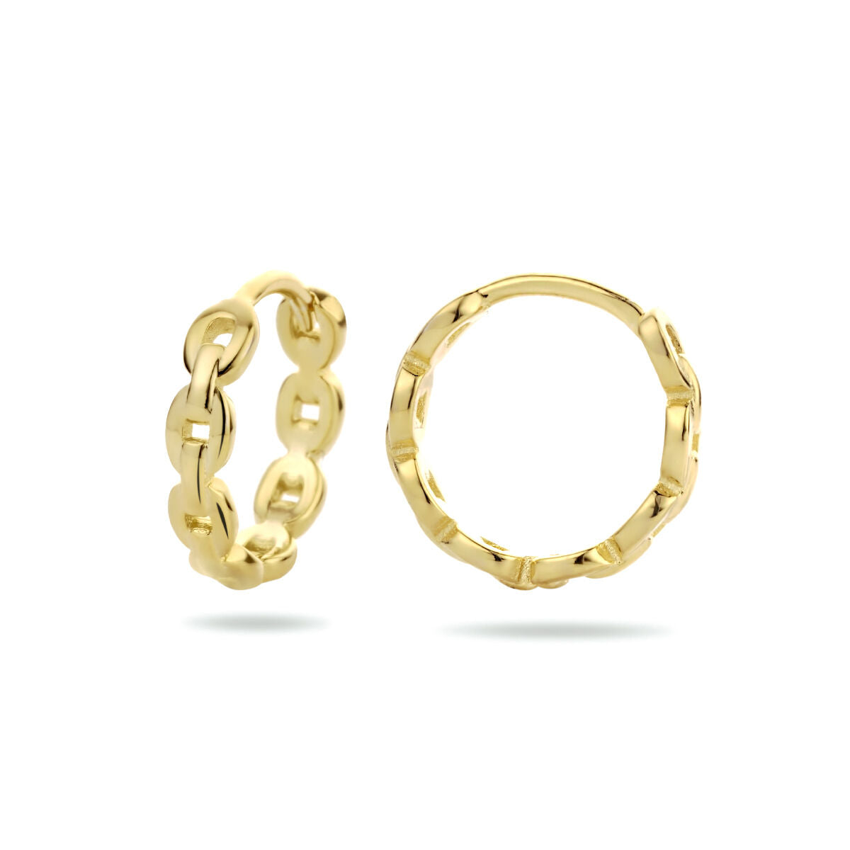 créoles maille 1 micron argent plaqué or (jaune)