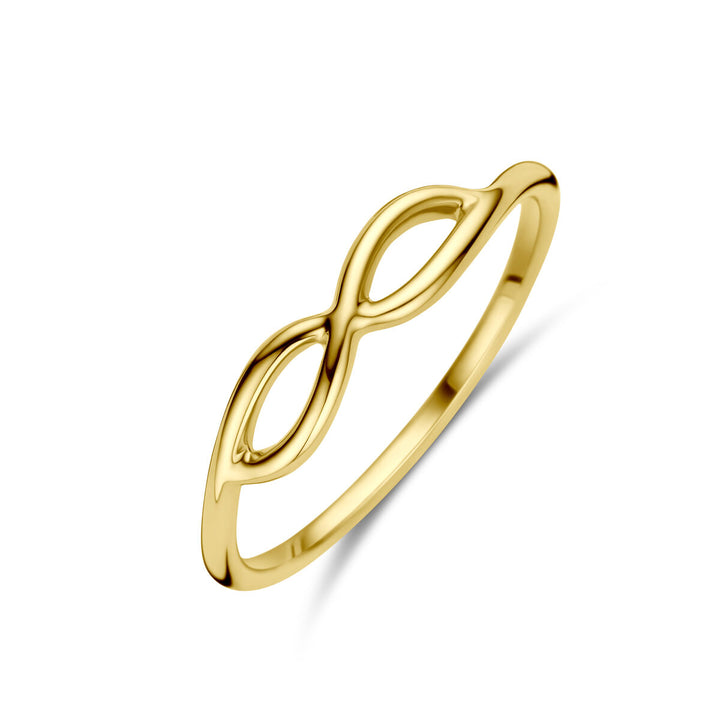 bague en or jaune 14K avec motif infini