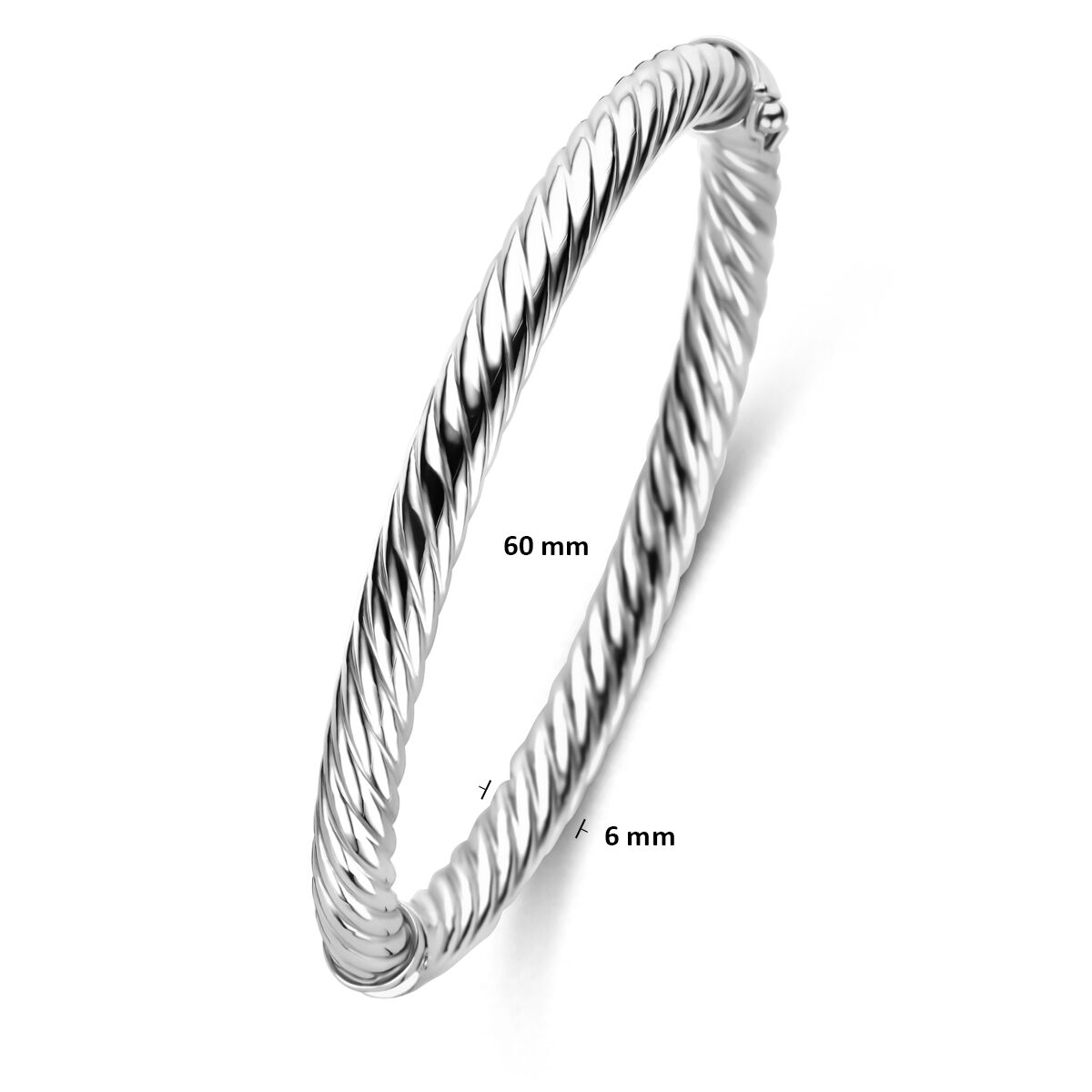 Bracelet bangle en argent 925 rhodié