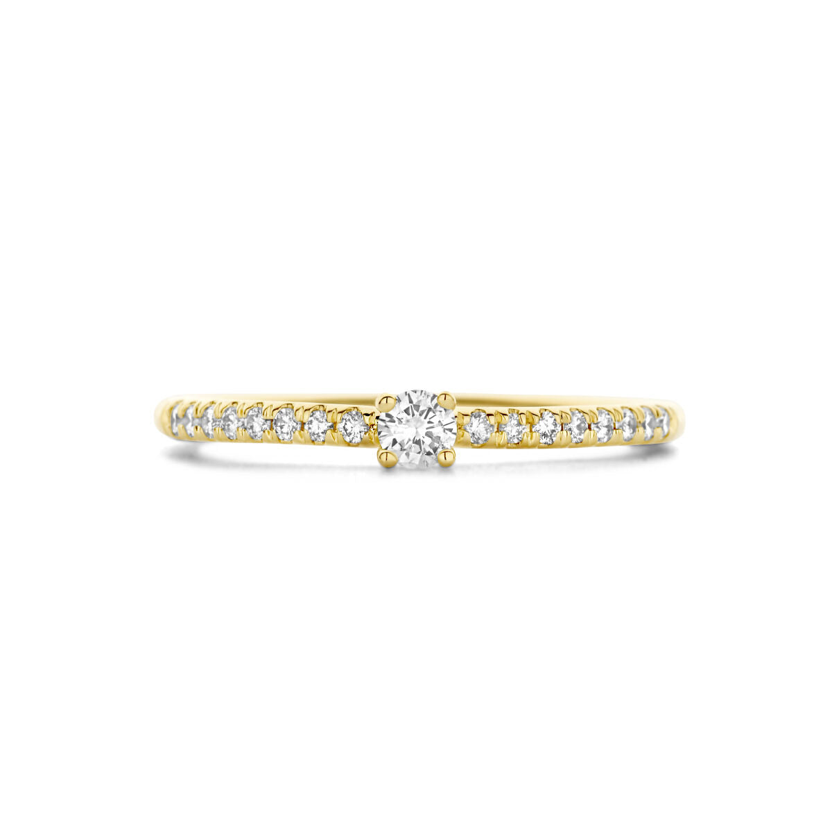 bague de fiançailles diamant 0.25ct h si or jaune 14K