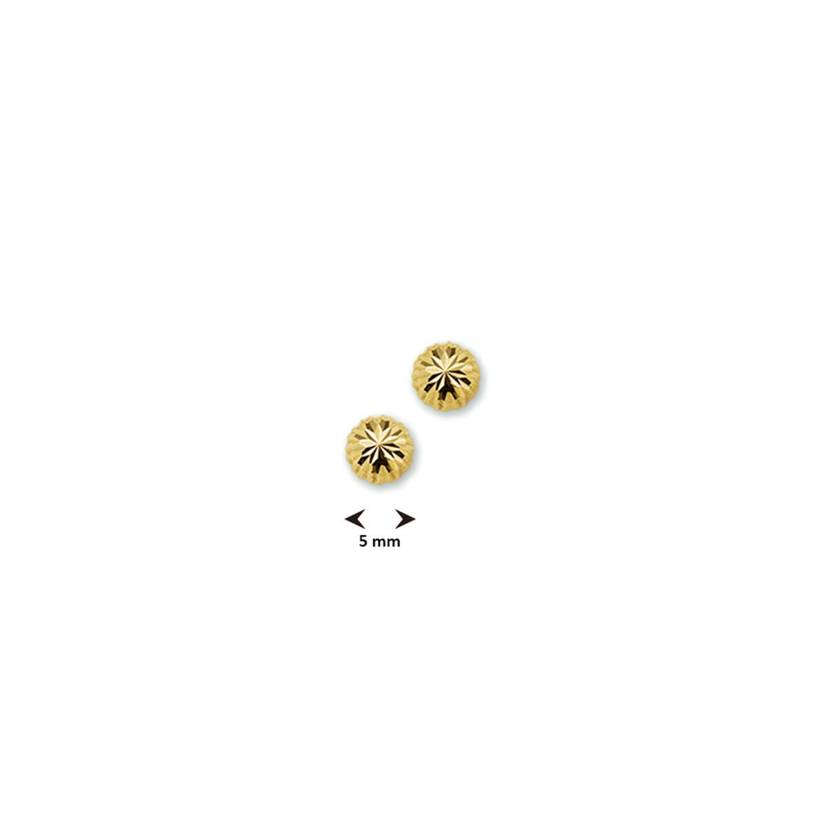 puces d'oreilles diamantées en or jaune 14K