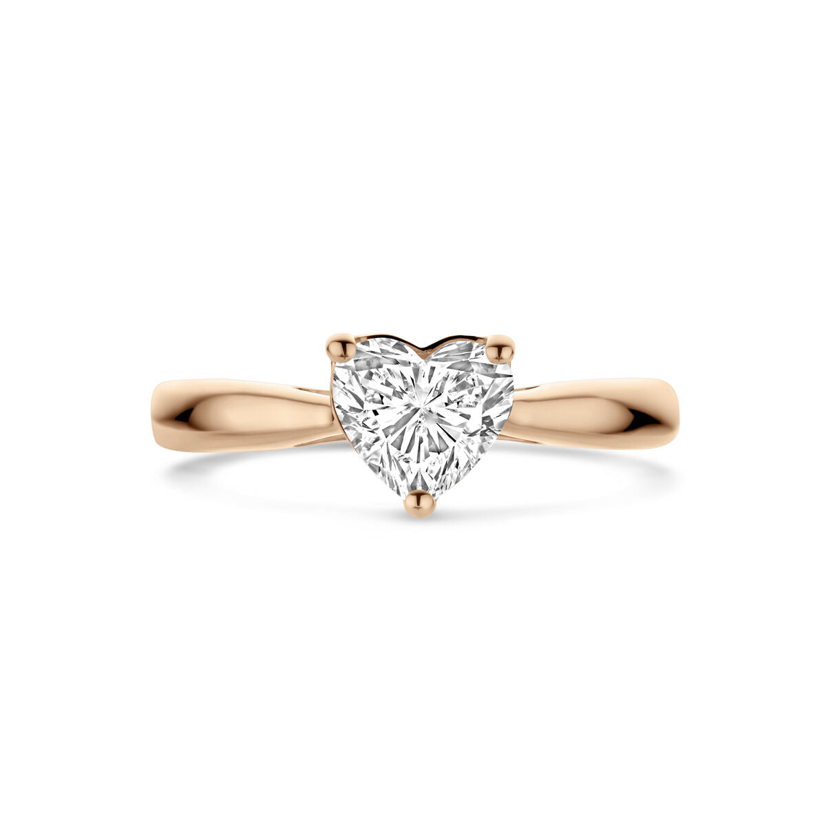 bague diamant lab grown 1.0ct h si or rose 14K