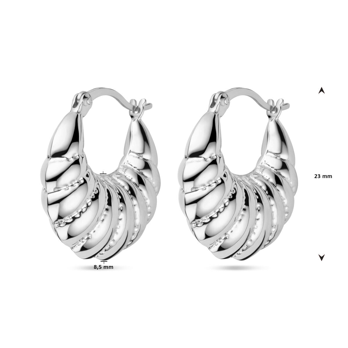 créoles argent rhodié