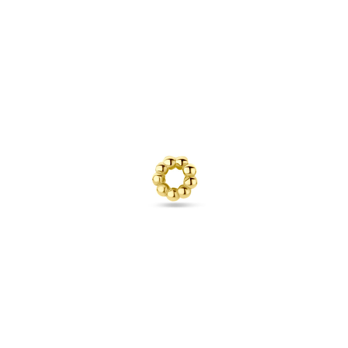 Pendentif à perles orange en or jaune 14K, diamètre 4,5 mm.