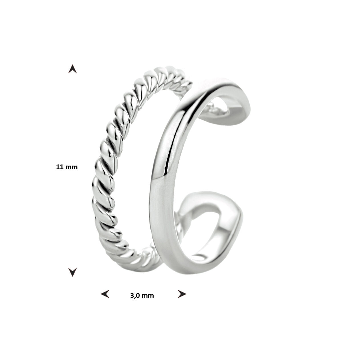 earcuff argent rhodié
