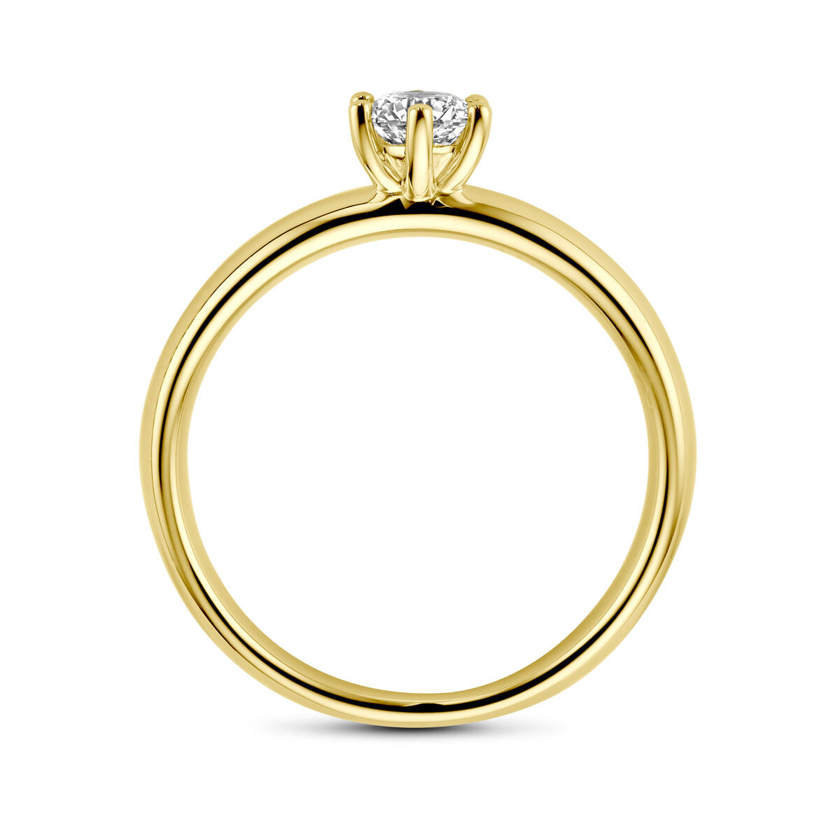 bague de fiançailles diamant 0.33ct h si or jaune 14K