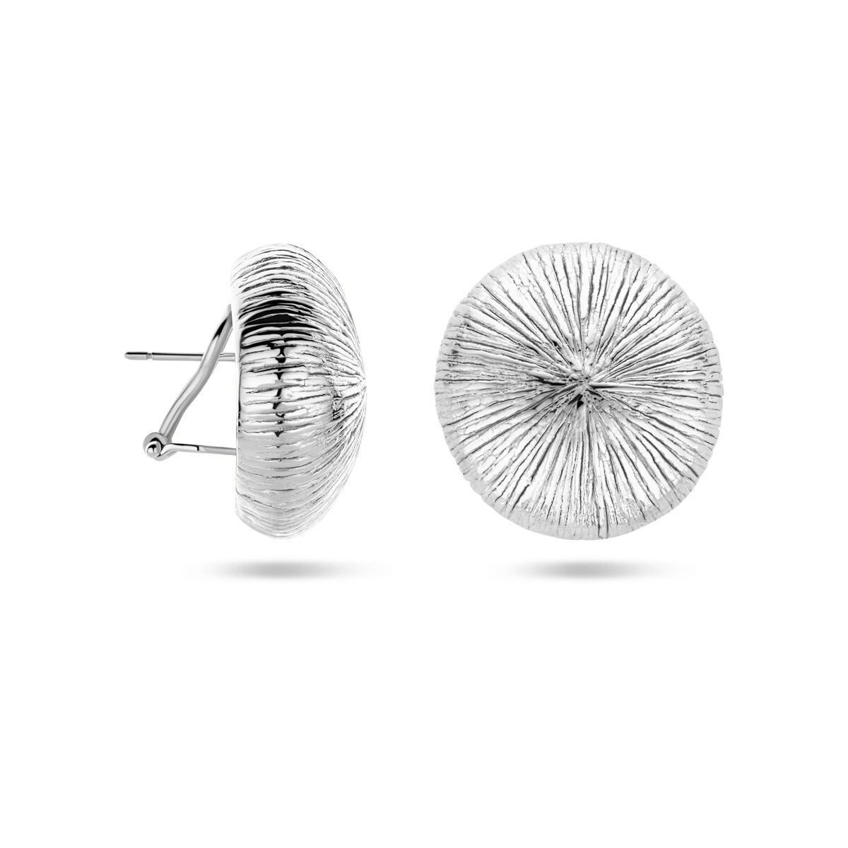 puces d'oreilles 25 mm argent rhodié