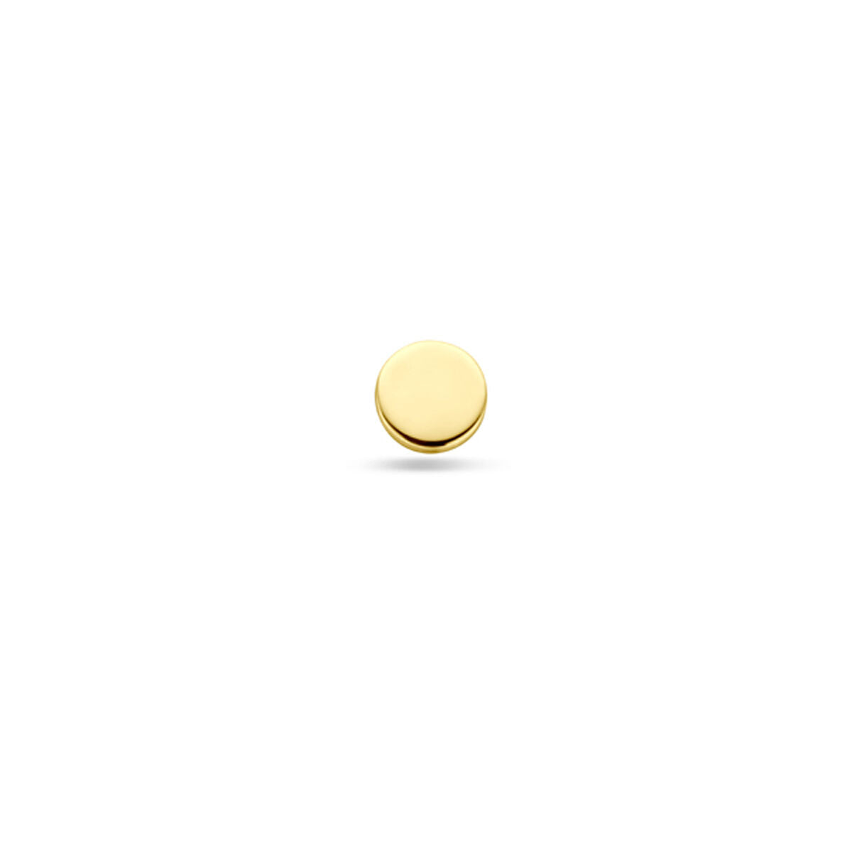 Piercing en or jaune de 3 mm avec un dos plat.