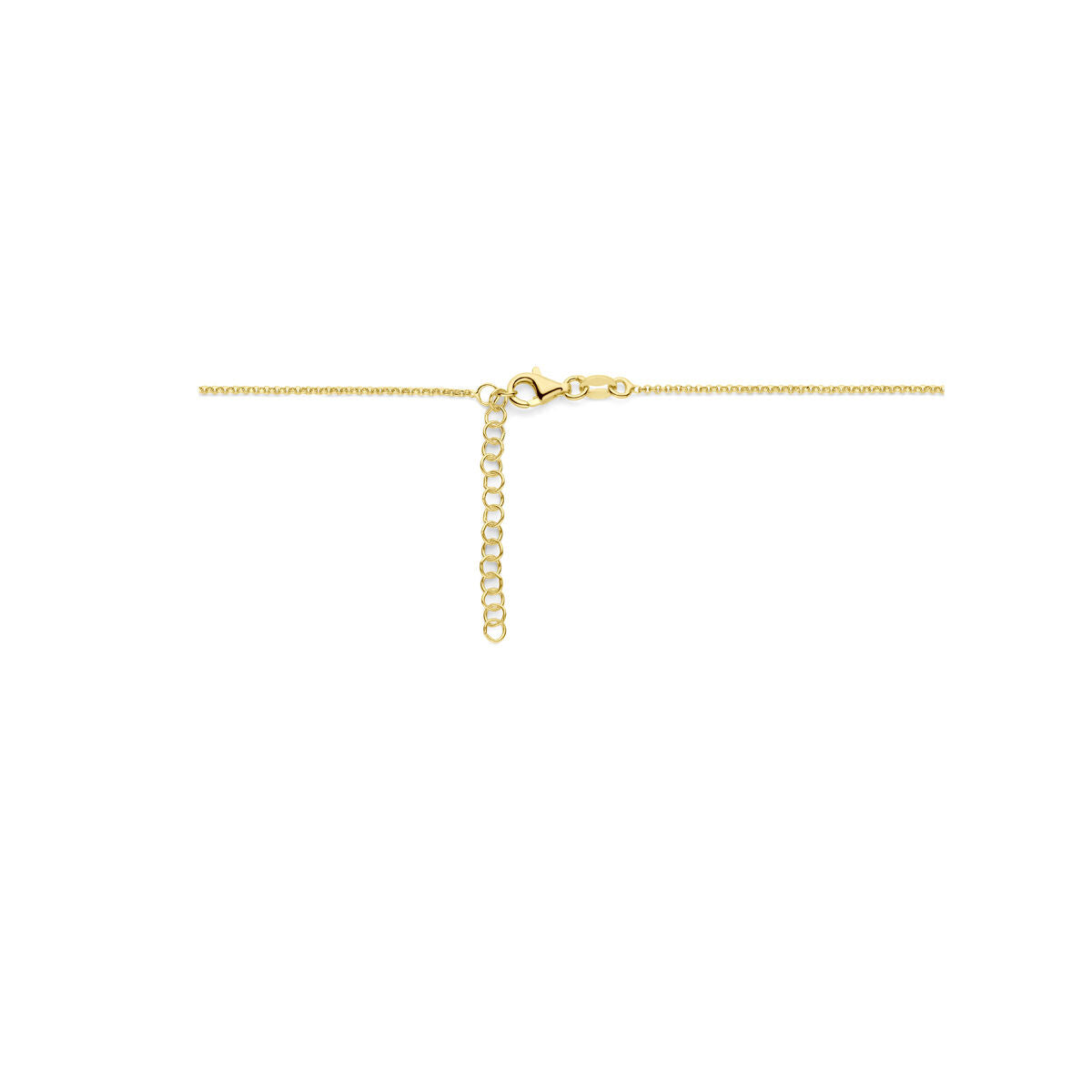 collier cœurs 41 + 4 cm 3 microns argent plaqué or (jaune)