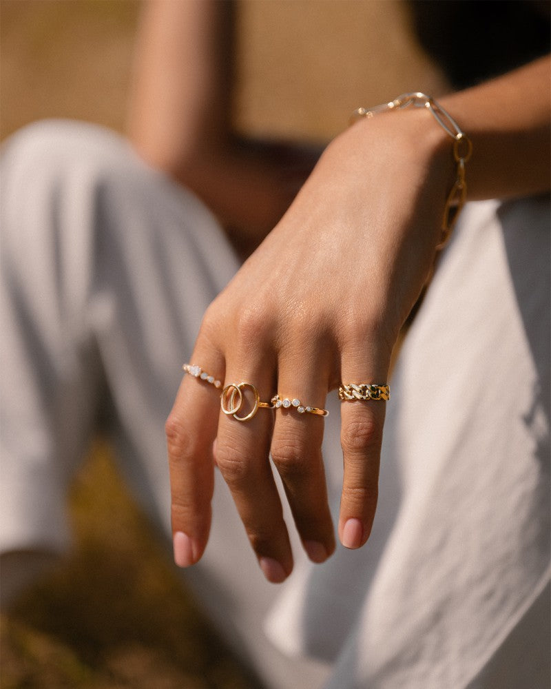 Bracelet en Or Jaune à Mailles avec Fermoir de Luxe – Or 14 Carats, 20 cm, Bracelet Élégant pour Femme