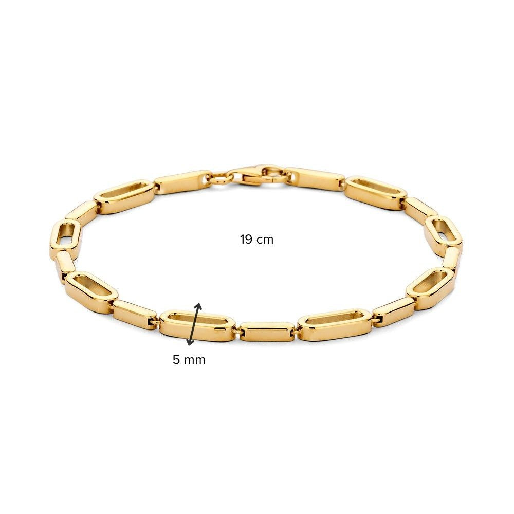 Bracelet en Or Jaune à Mailles – Élégance en Mouvement