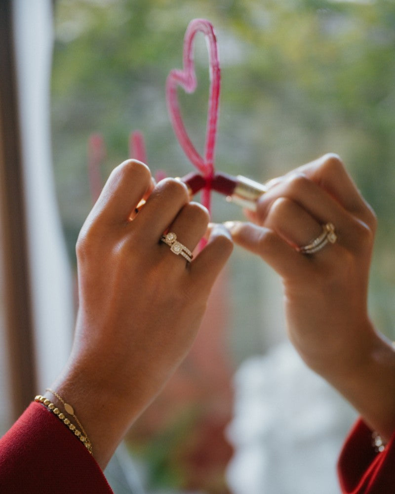 Bracelet en or jaune avec éléments ovales – or 14 carats