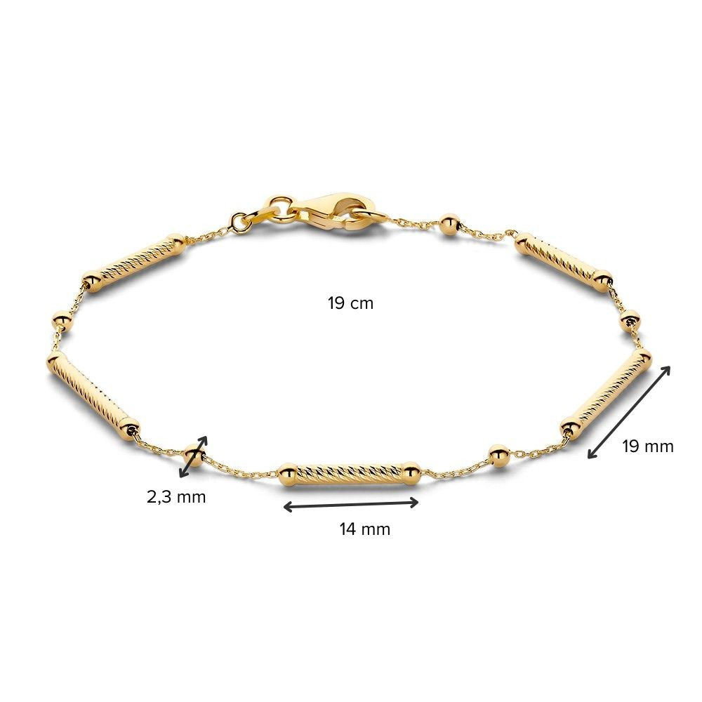 Bracelet en Or Jaune Élegant 14 Carats, 2,2 gr, 19 cm – Intemporel et Raffiné
