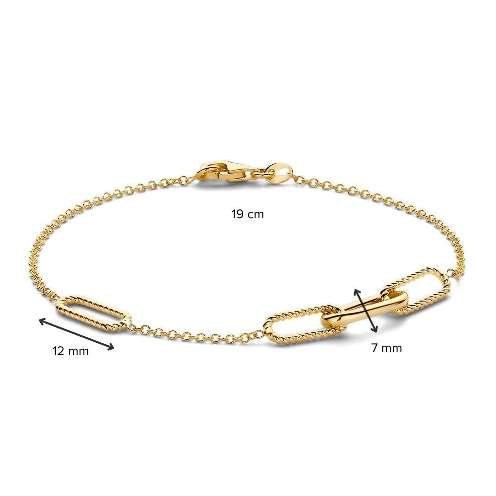 Bracelet en Or Jaune 14 Carats, 2,8 gr, 19 cm – Intemporel et Élégant