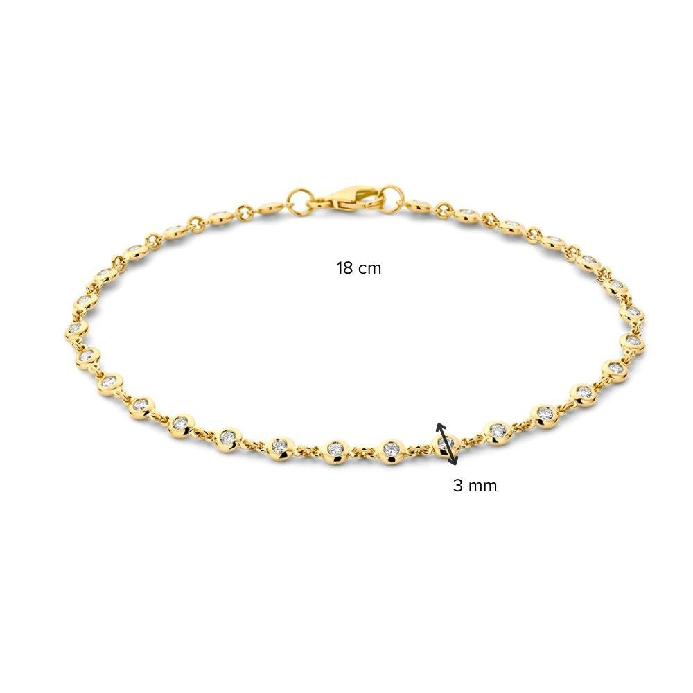 Bracelet or jaune brillant 0,61 crt.